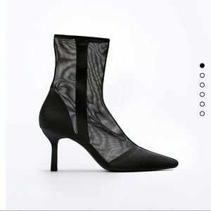 Zara Mesh Ankle Boots